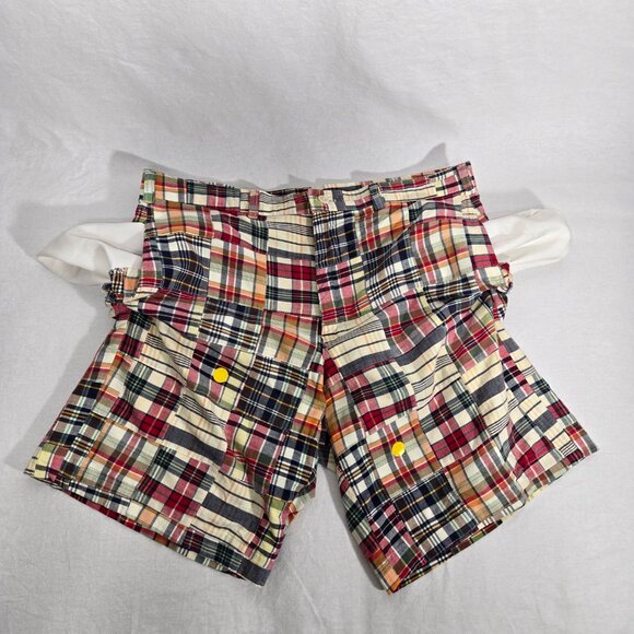 U.S.A. VINTAGE Hipster Multicolor Patchwork Bermuda Shorts UNISEX Men's Size 34. - Picture 9 of 17